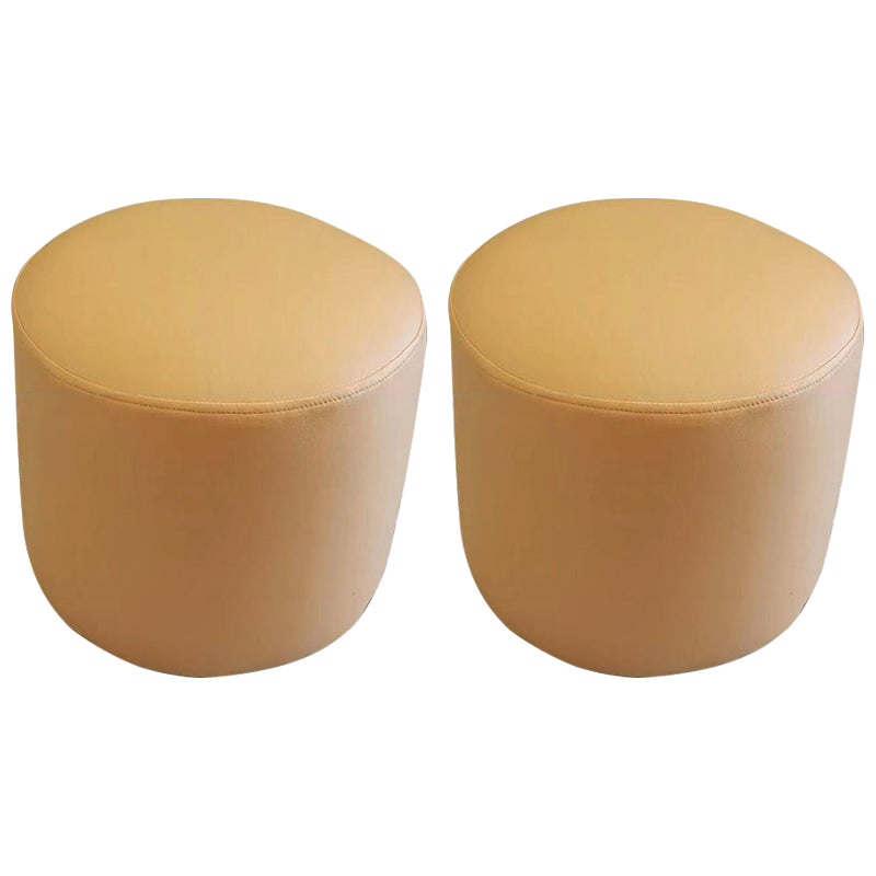 Ottoman Faux Leather Modern Specialty Water Resistant Houndstooth Pattern Ottoman