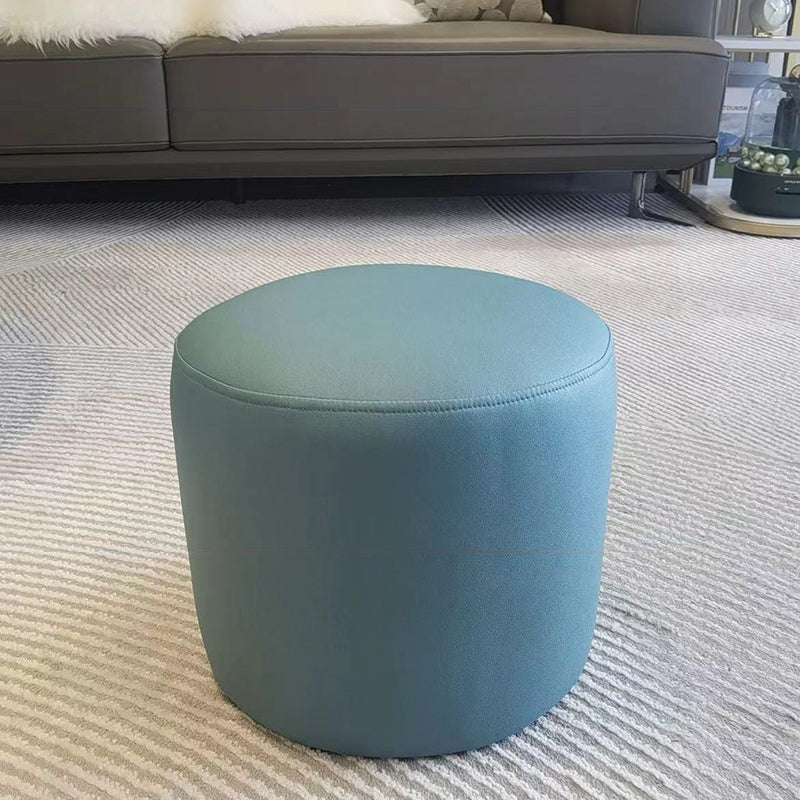 Ottoman Faux Leather Modern Specialty Water Resistant Houndstooth Pattern Ottoman