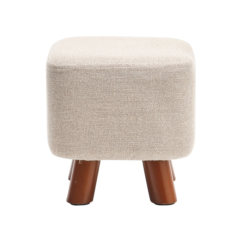 Solid Color Tear Resistant Ottoman Modern Blue Standard for Home Drawing Room