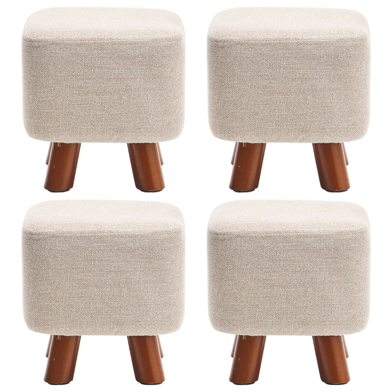 Solid Color Tear Resistant Ottoman Modern Blue Standard for Home Drawing Room