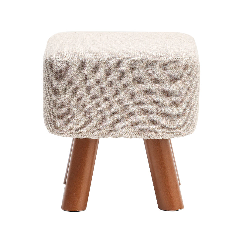 Solid Color Tear Resistant Ottoman Modern Blue Standard for Home Drawing Room