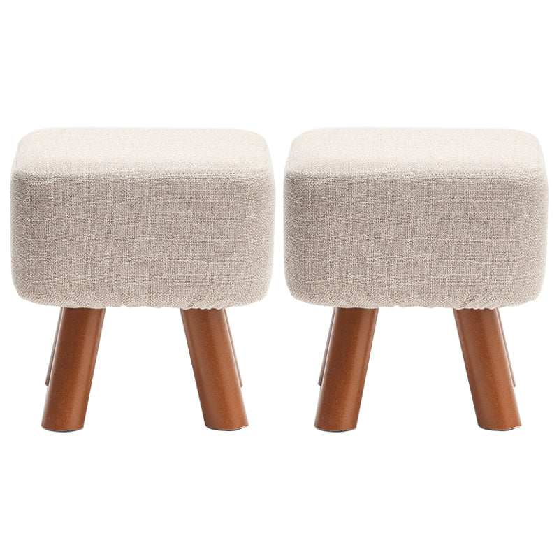 Solid Color Tear Resistant Ottoman Modern Blue Standard for Home Drawing Room