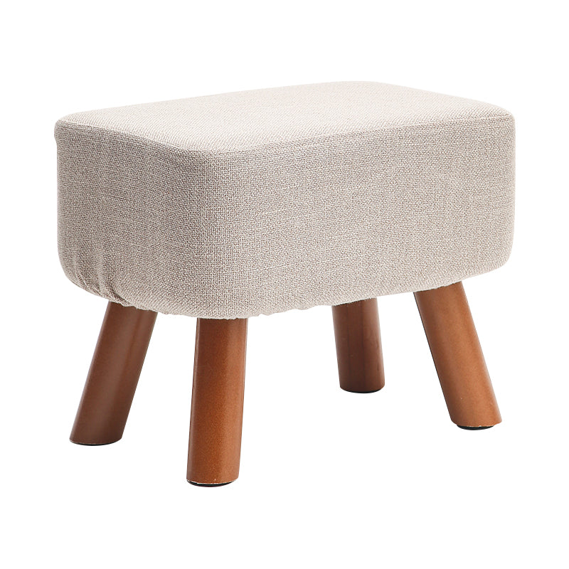 Solid Color Tear Resistant Ottoman Modern Blue Standard for Home Drawing Room