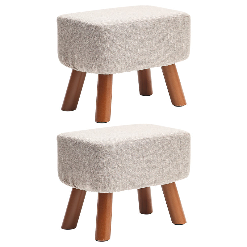 Solid Color Tear Resistant Ottoman Modern Blue Standard for Home Drawing Room