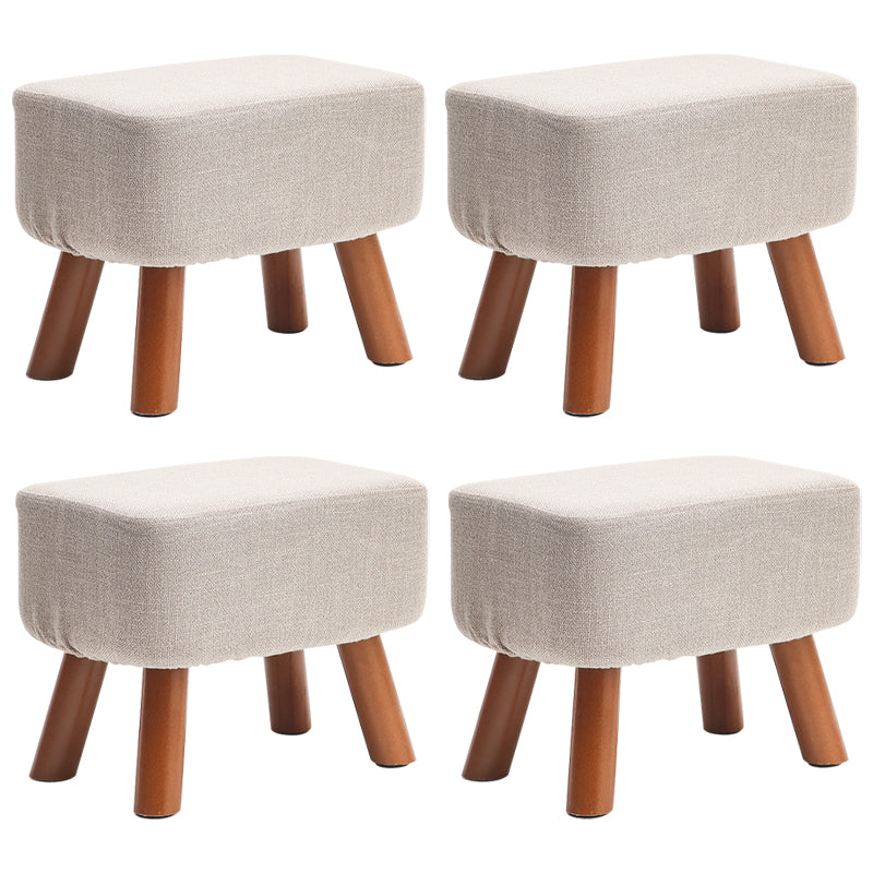 Solid Color Tear Resistant Ottoman Modern Blue Standard for Home Drawing Room