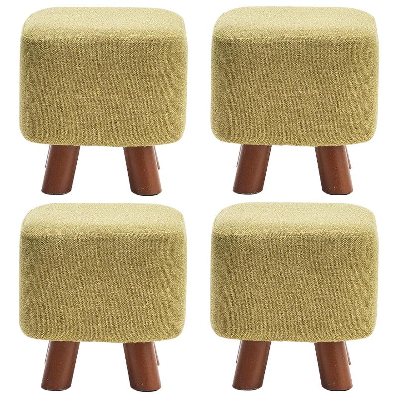 Solid Color Tear Resistant Ottoman Modern Blue Standard for Home Drawing Room