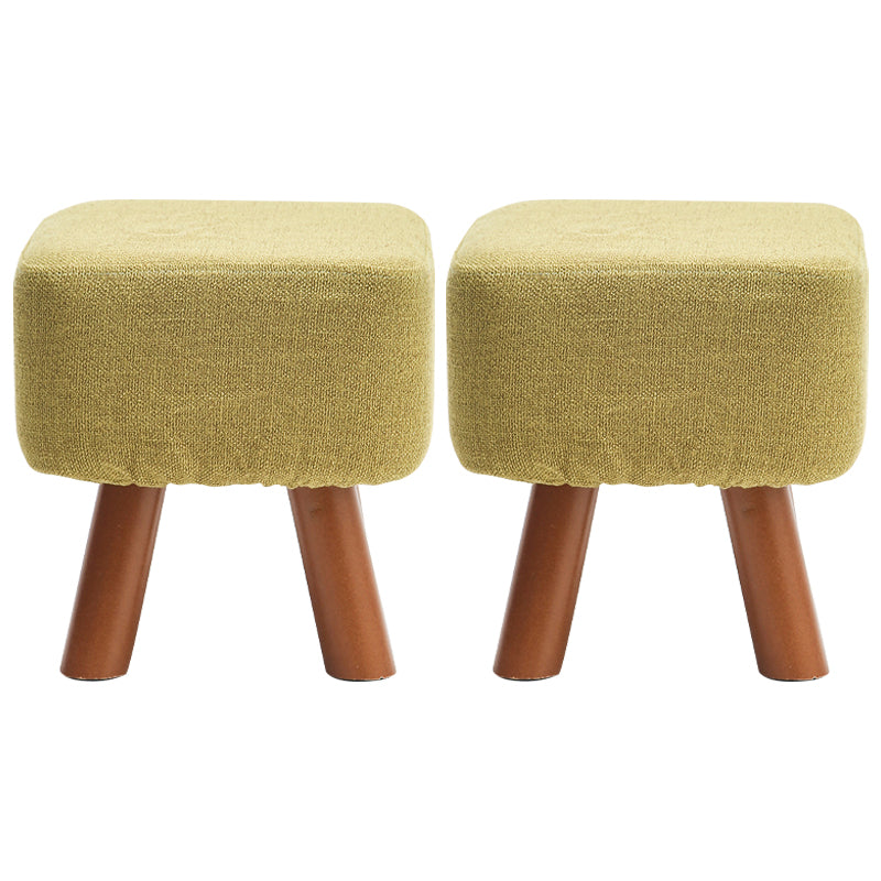 Solid Color Tear Resistant Ottoman Modern Blue Standard for Home Drawing Room