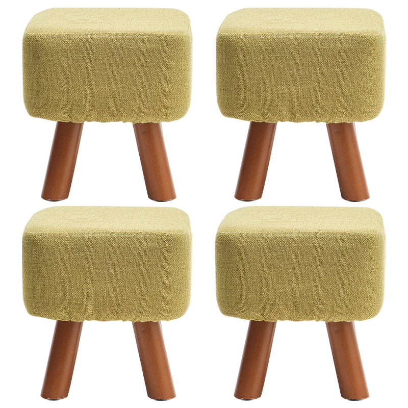 Solid Color Tear Resistant Ottoman Modern Blue Standard for Home Drawing Room