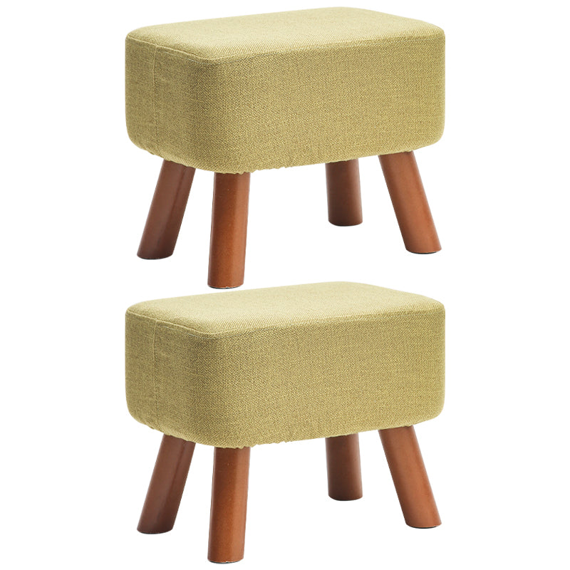 Solid Color Tear Resistant Ottoman Modern Blue Standard for Home Drawing Room