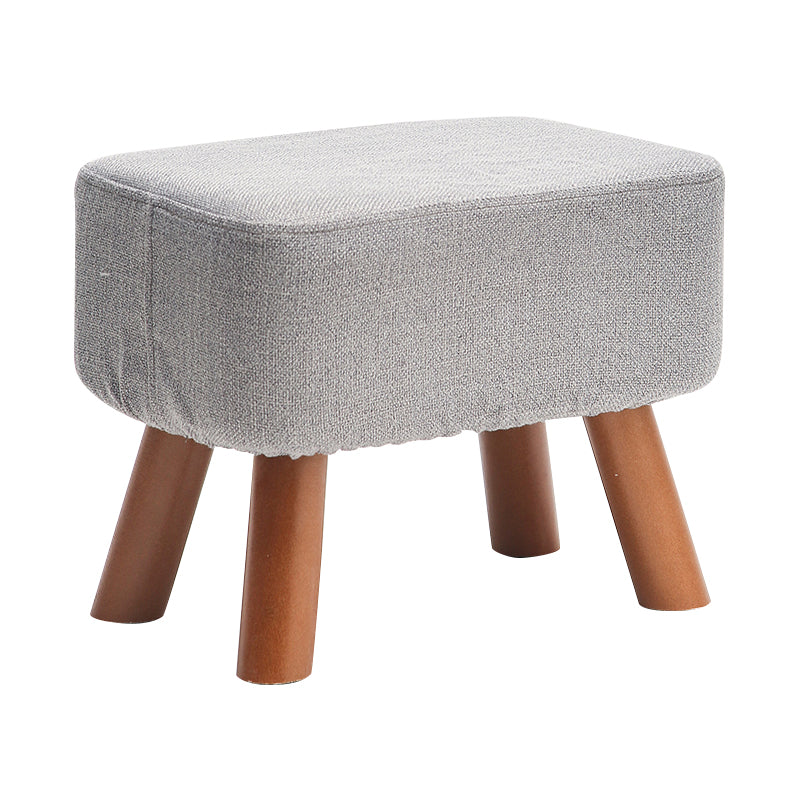 Solid Color Tear Resistant Ottoman Modern Blue Standard for Home Drawing Room