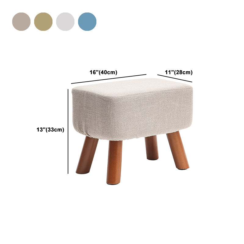 Solid Color Tear Resistant Ottoman Modern Blue Standard for Home Drawing Room