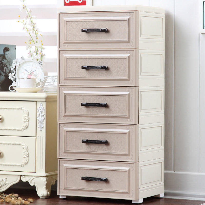 Vertical Plastic Lingerie Chest Modern Style Storage Chest with 5 Drawers