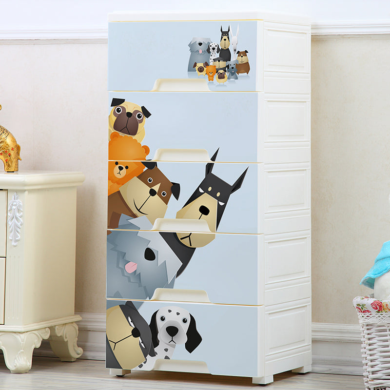 Vertical Plastic Lingerie Chest Modern Style Storage Chest with 5 Drawers