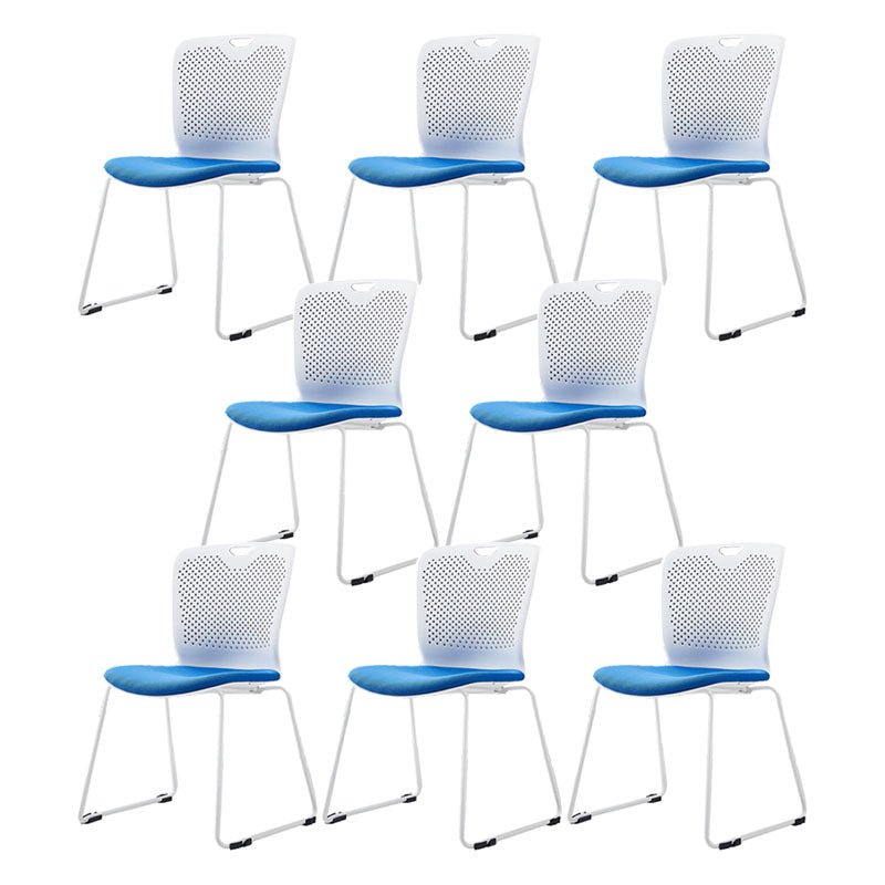 Modern Armless Upholstered Office Chair Plastic Ergonomic Office Chair