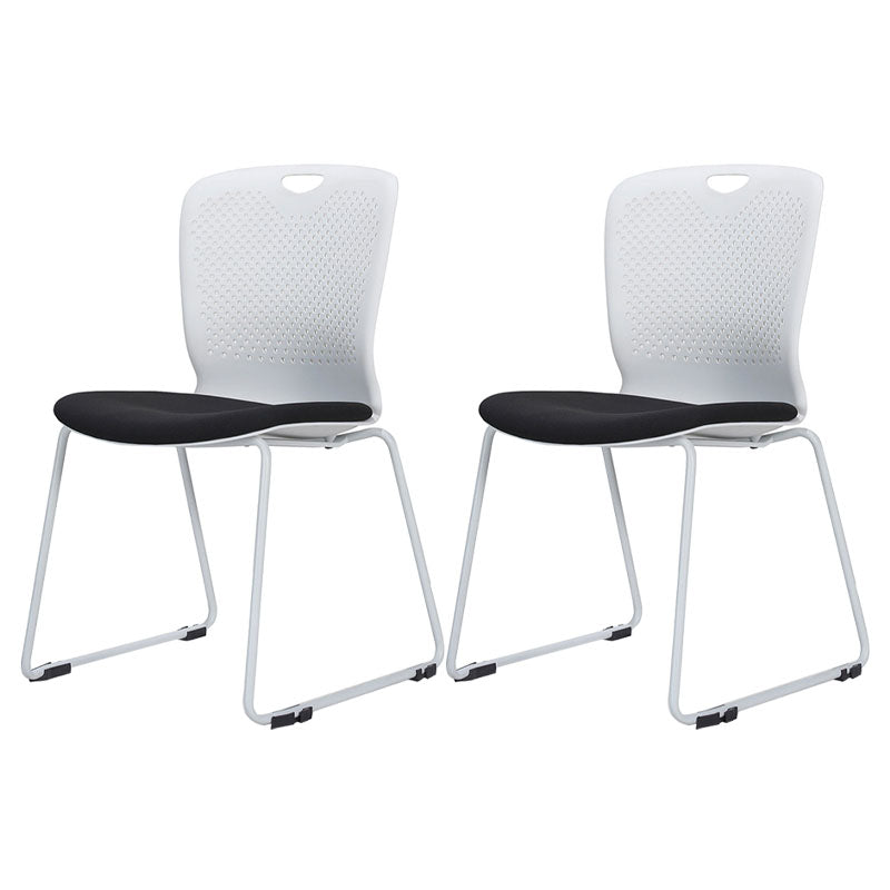 Modern Armless Upholstered Office Chair Plastic Ergonomic Office Chair