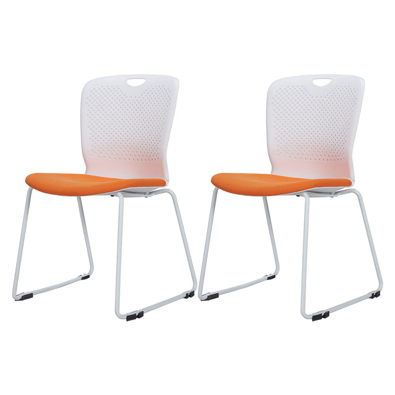 Modern Armless Upholstered Office Chair Plastic Ergonomic Office Chair