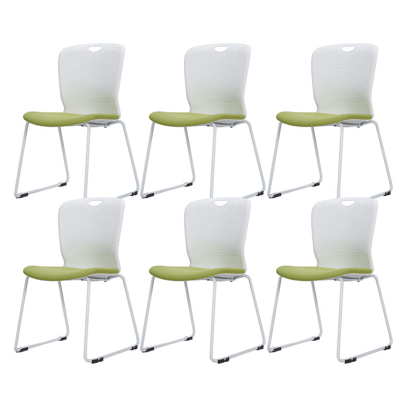 Modern Armless Upholstered Office Chair Plastic Ergonomic Office Chair