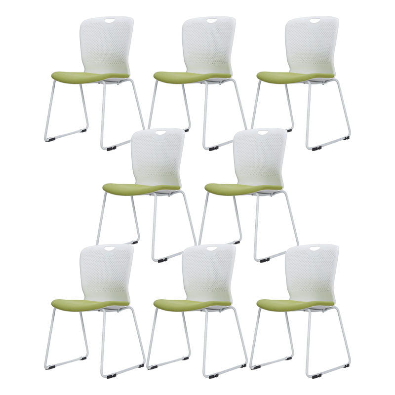 Modern Armless Upholstered Office Chair Plastic Ergonomic Office Chair