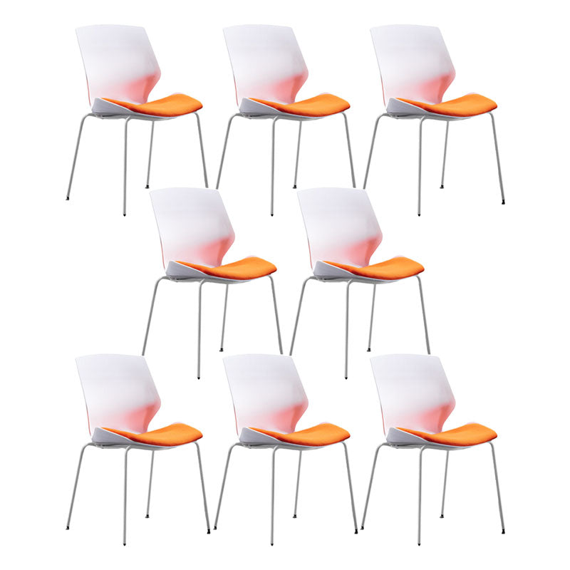 Modern Armless Upholstered Task Chair No Wheels Office Chair