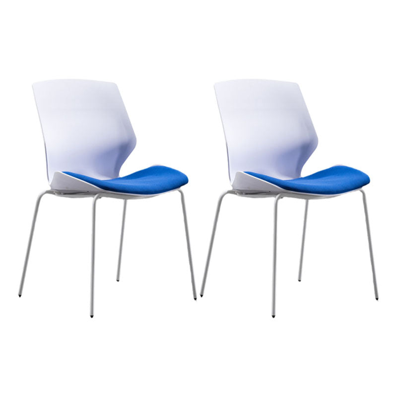 Modern Armless Upholstered Task Chair No Wheels Office Chair