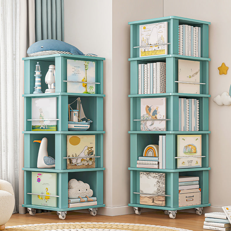 Modern Engineered Wood Bookshelf Standard Closed Back Vertical Bookcase