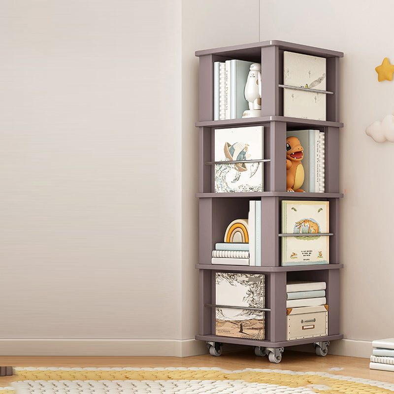 Modern Engineered Wood Bookshelf Standard Closed Back Vertical Bookcase
