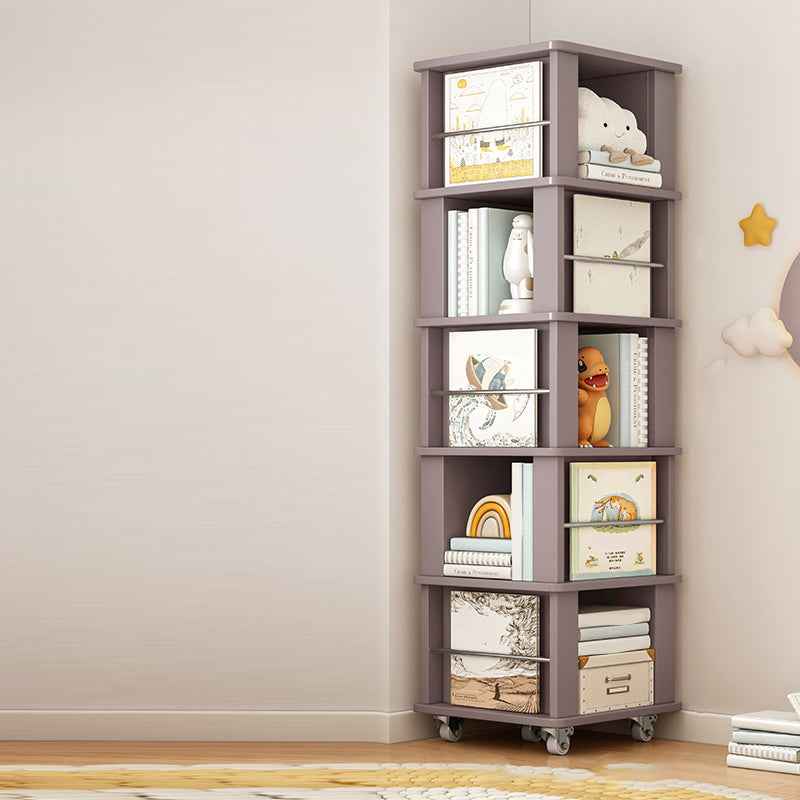 Modern Engineered Wood Bookshelf Standard Closed Back Vertical Bookcase