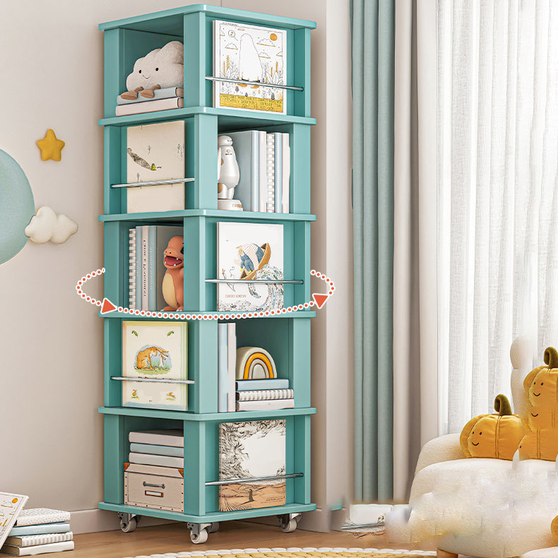 Modern Engineered Wood Bookshelf Standard Closed Back Vertical Bookcase
