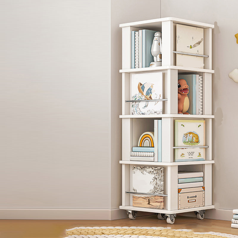 Modern Engineered Wood Bookshelf Standard Closed Back Vertical Bookcase