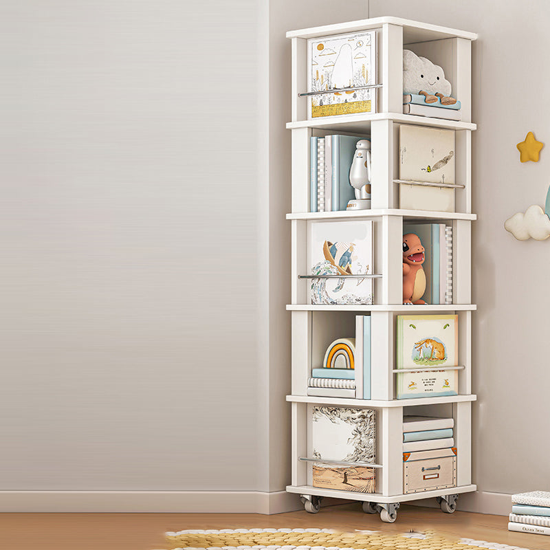 Modern Engineered Wood Bookshelf Standard Closed Back Vertical Bookcase