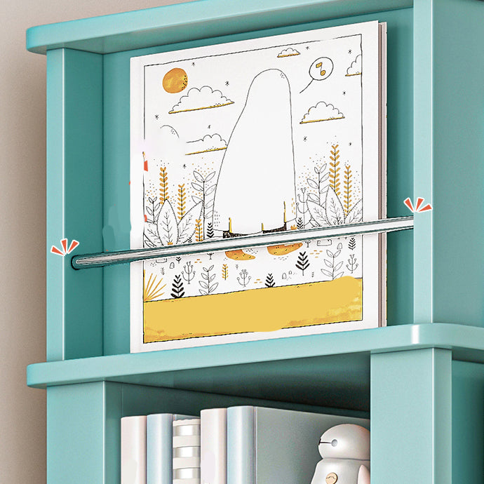 Modern Engineered Wood Bookshelf Standard Closed Back Vertical Bookcase