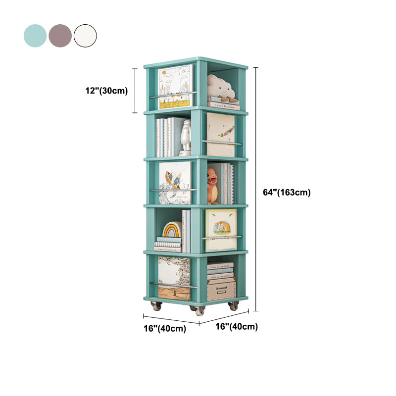 Modern Engineered Wood Bookshelf Standard Closed Back Vertical Bookcase