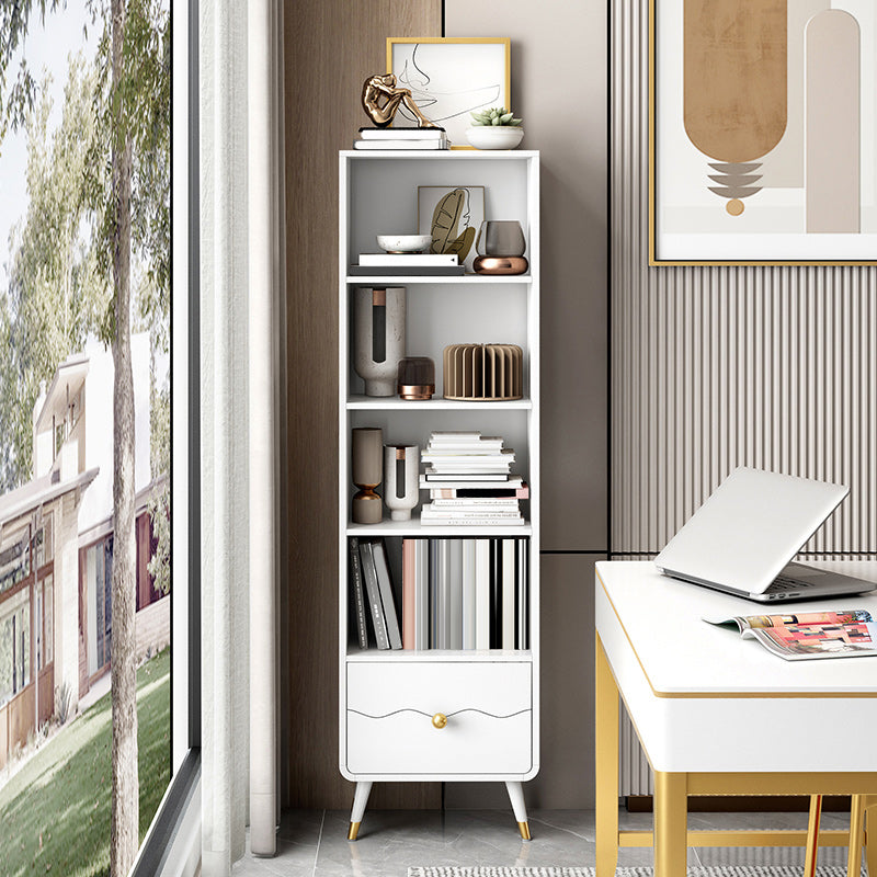 Standard Bookcase Closed Back Solid Engineered Wood Bookshelf for Home