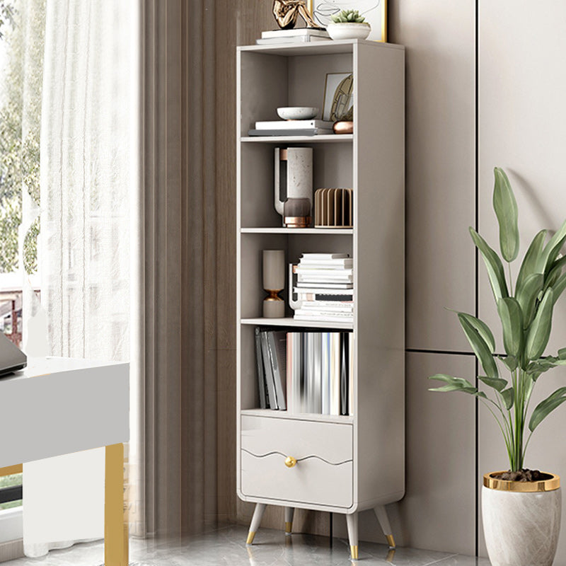 Standard Bookcase Closed Back Solid Engineered Wood Bookshelf for Home