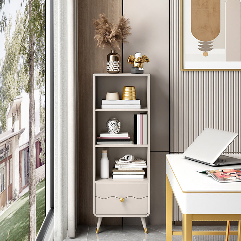 Standard Bookcase Closed Back Solid Engineered Wood Bookshelf for Home