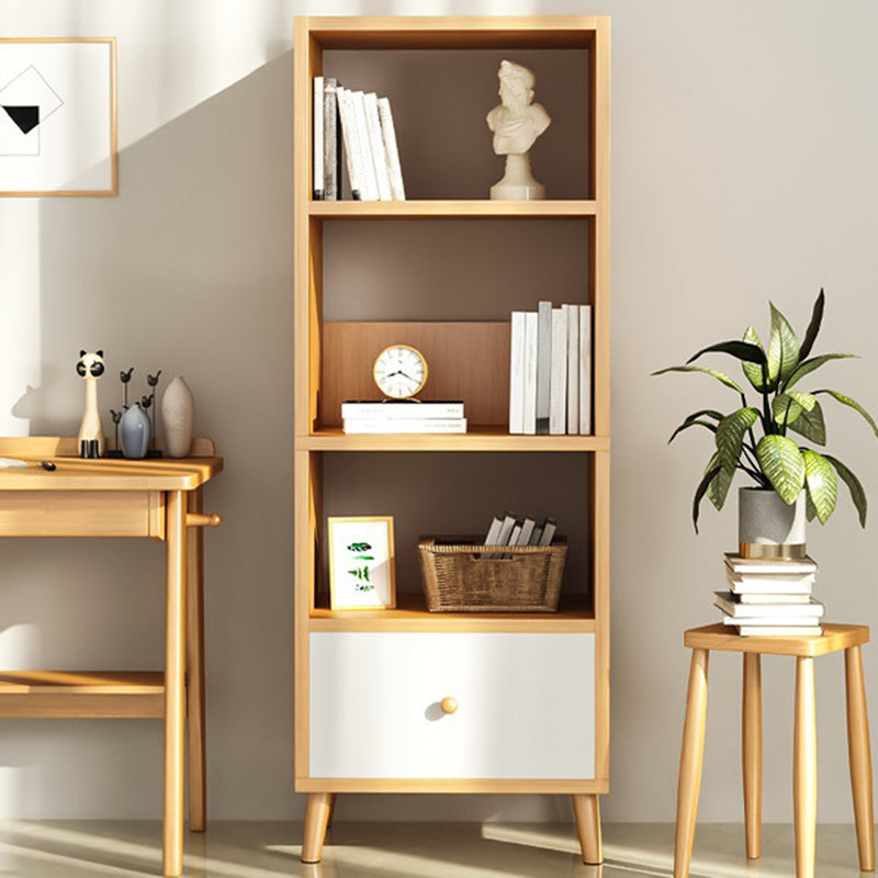 Modern Solid Wood Bookcase 20-inch Standard Bookshelf for Home