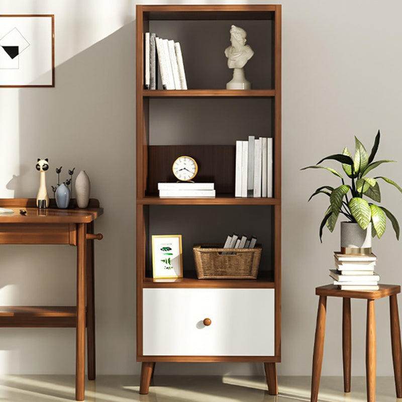Modern Solid Wood Bookcase 20-inch Standard Bookshelf for Home