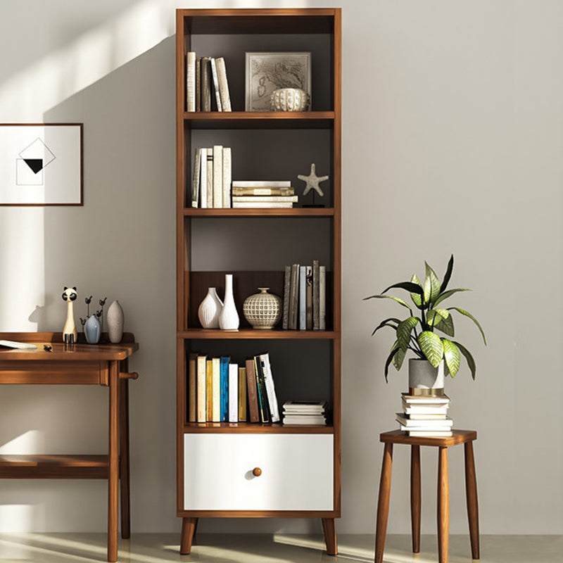 Modern Solid Wood Bookcase 20-inch Standard Bookshelf for Home