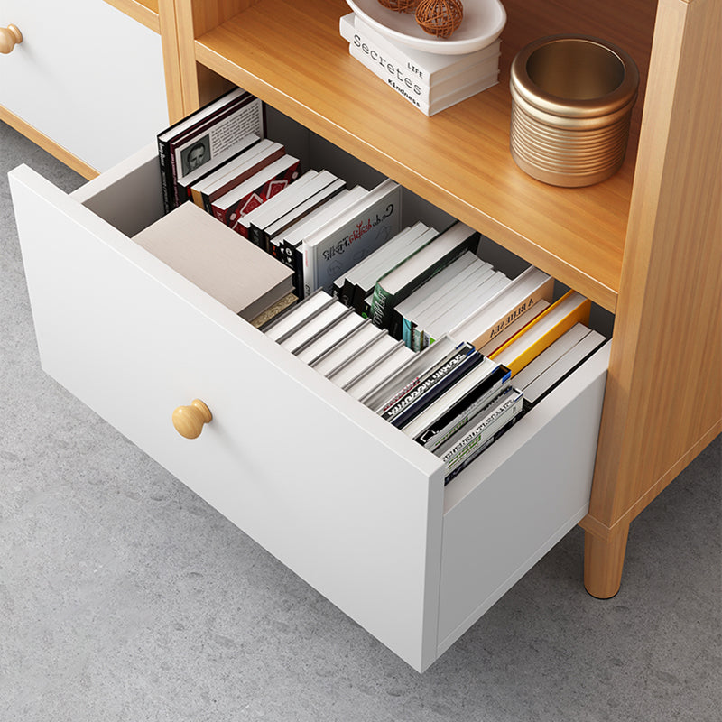 Modern Solid Wood Bookcase 20-inch Standard Bookshelf for Home