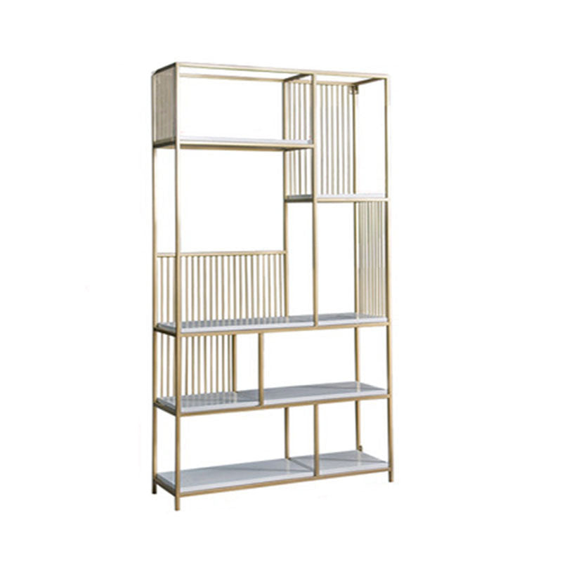 Contemporary Metal Vertical Book Shelf Open Shelf Bookcase For Office
