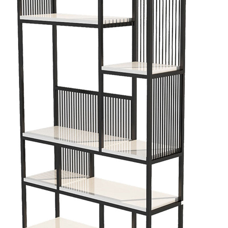 Contemporary Metal Vertical Book Shelf Open Shelf Bookcase For Office