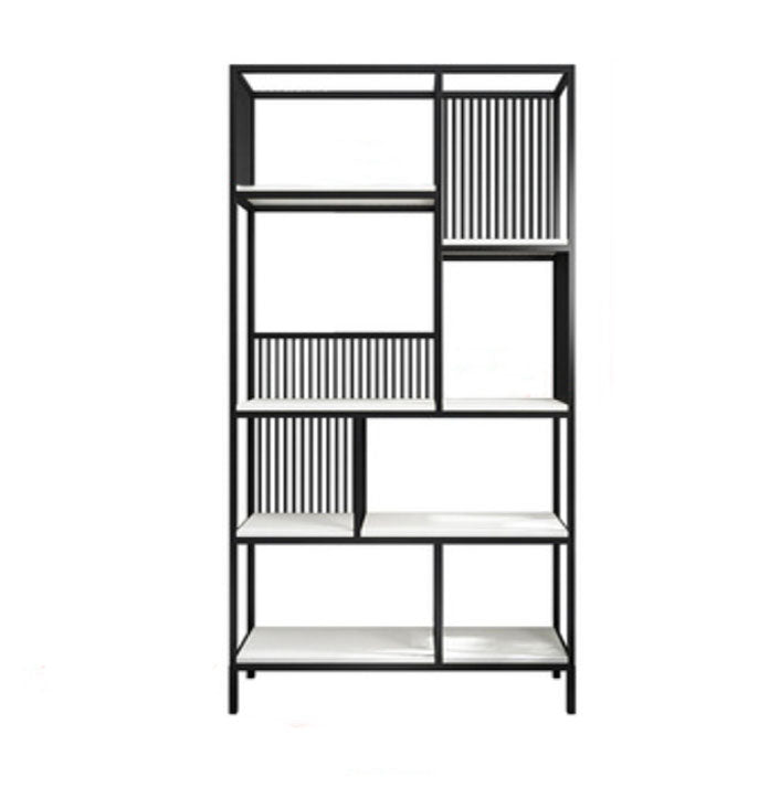 Contemporary Metal Vertical Book Shelf Open Shelf Bookcase For Office