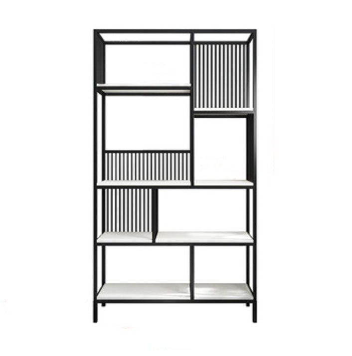 Contemporary Metal Vertical Book Shelf Open Shelf Bookcase For Office