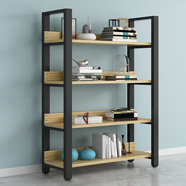 Modern Etagere Mental Bookcase Open Back Bookshelf for Balcony and Living Room