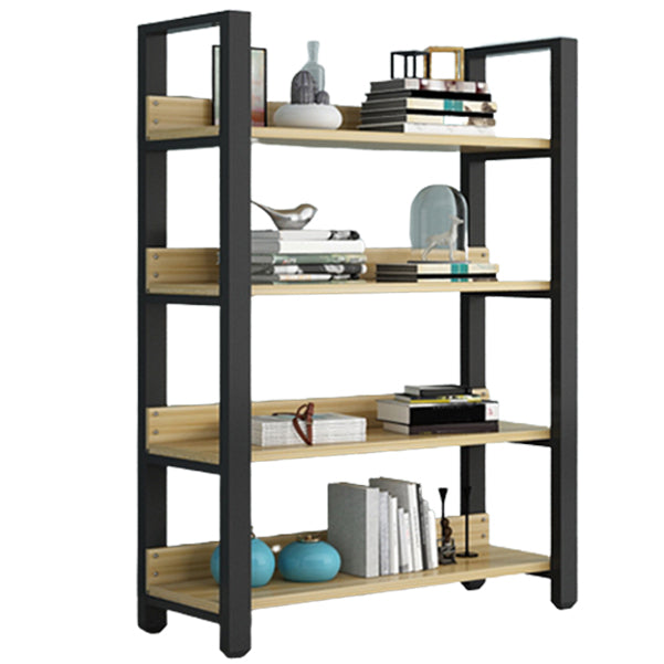 Modern Etagere Mental Bookcase Open Back Bookshelf for Balcony and Living Room
