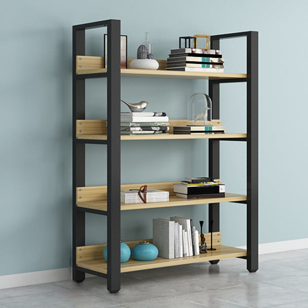 Modern Etagere Mental Bookcase Open Back Bookshelf for Balcony and Living Room
