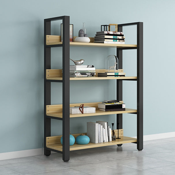 Modern Etagere Mental Bookcase Open Back Bookshelf for Balcony and Living Room