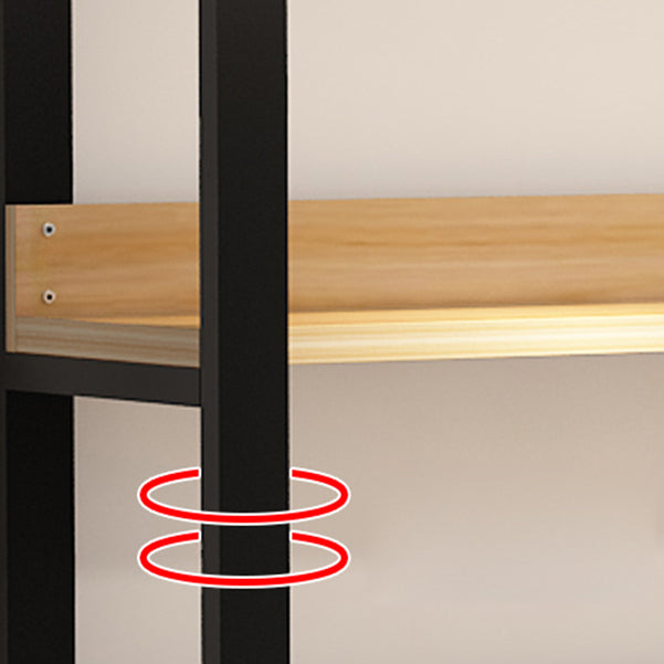 Modern Etagere Mental Bookcase Open Back Bookshelf for Balcony and Living Room