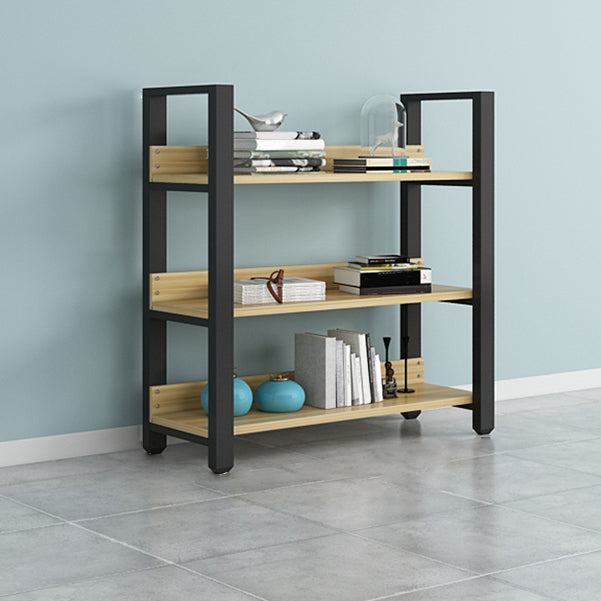 Modern Etagere Mental Bookcase Open Back Bookshelf for Balcony and Living Room