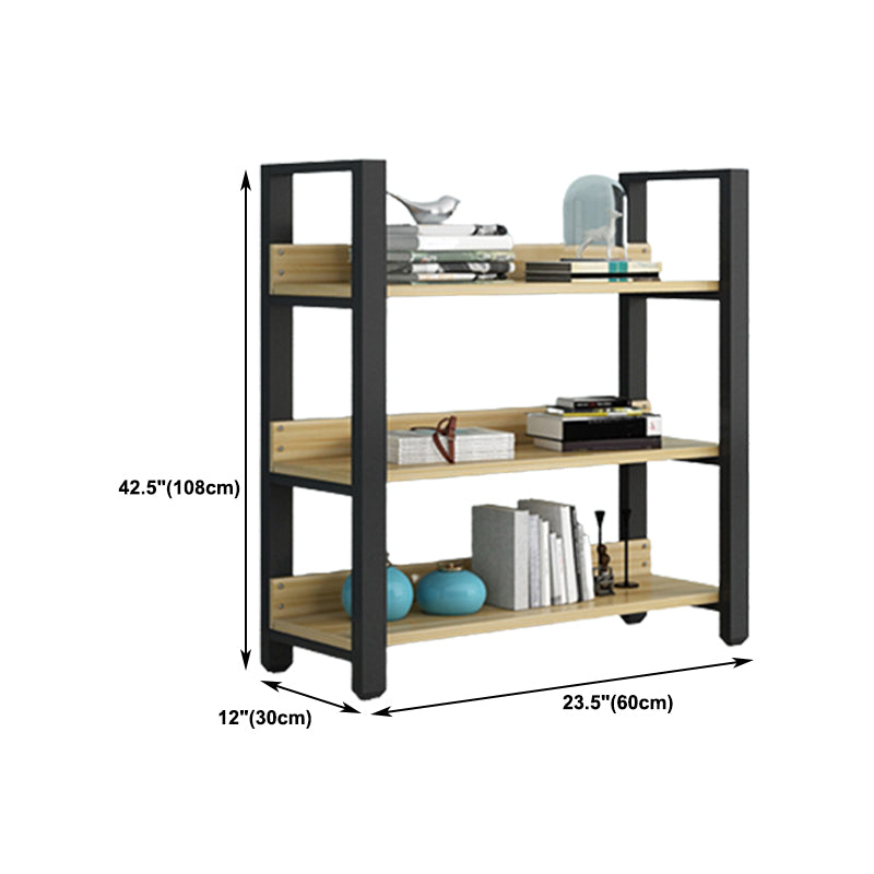 Modern Etagere Mental Bookcase Open Back Bookshelf for Balcony and Living Room